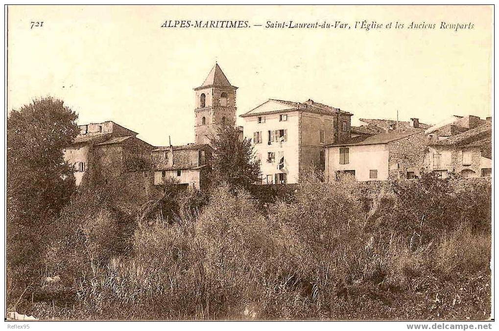 SAINT-LAURENT-DU-VAR - L'Eglise Et Les Anciens Remparts. - Saint-Laurent-du-Var