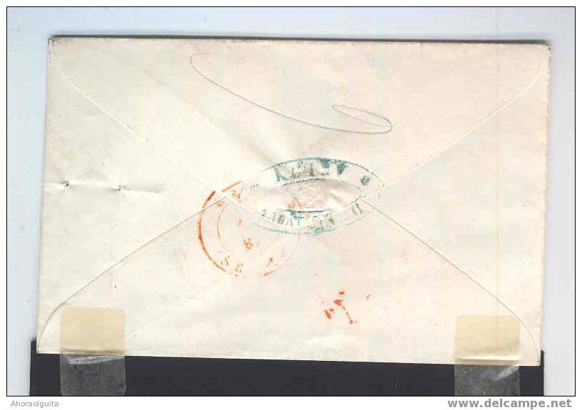 Lettre PP ARLON 1848 Vers ANVERS - Verso 6 Décimes - Trait Rouge En Oblique = Payé --  3/949 - 1830-1849 (Belgique Indépendante)