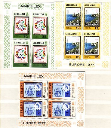 GIBRALTAR EUROPA - 1977  3 V.-MNH  X 4 - 1977
