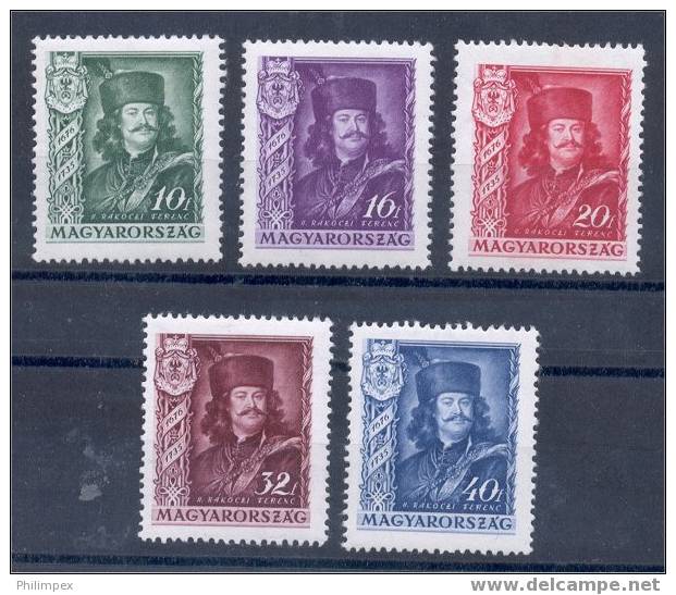 HUNGARY, RAKOCZY, LIGHT HINGED SET 1935, VERY FINE * - Unused Stamps