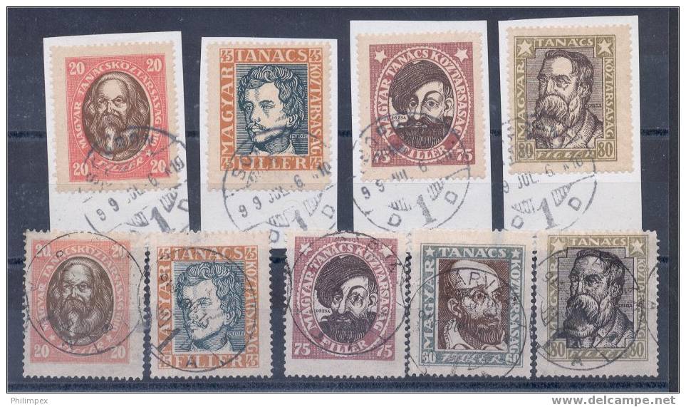 HUNGARY - REVOLUTIONERS 3 SETS HINGED + ALMOST 2 SETS USED - Neufs