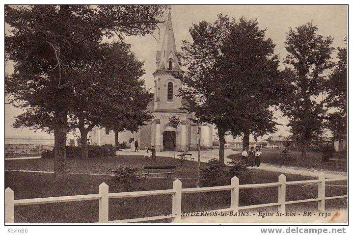 33 ANDERNOS LES BAINS Eglise St Eloi Cpa Animée - Andernos-les-Bains