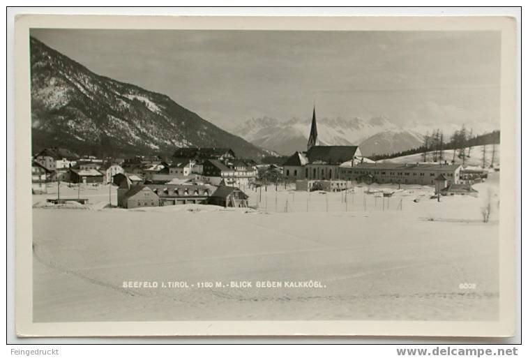 D 224 - Seefeld I. Tirol, Blick Gg. Kalkkögl - Foto AK, 1955 Gelaufen - Sonstige & Ohne Zuordnung