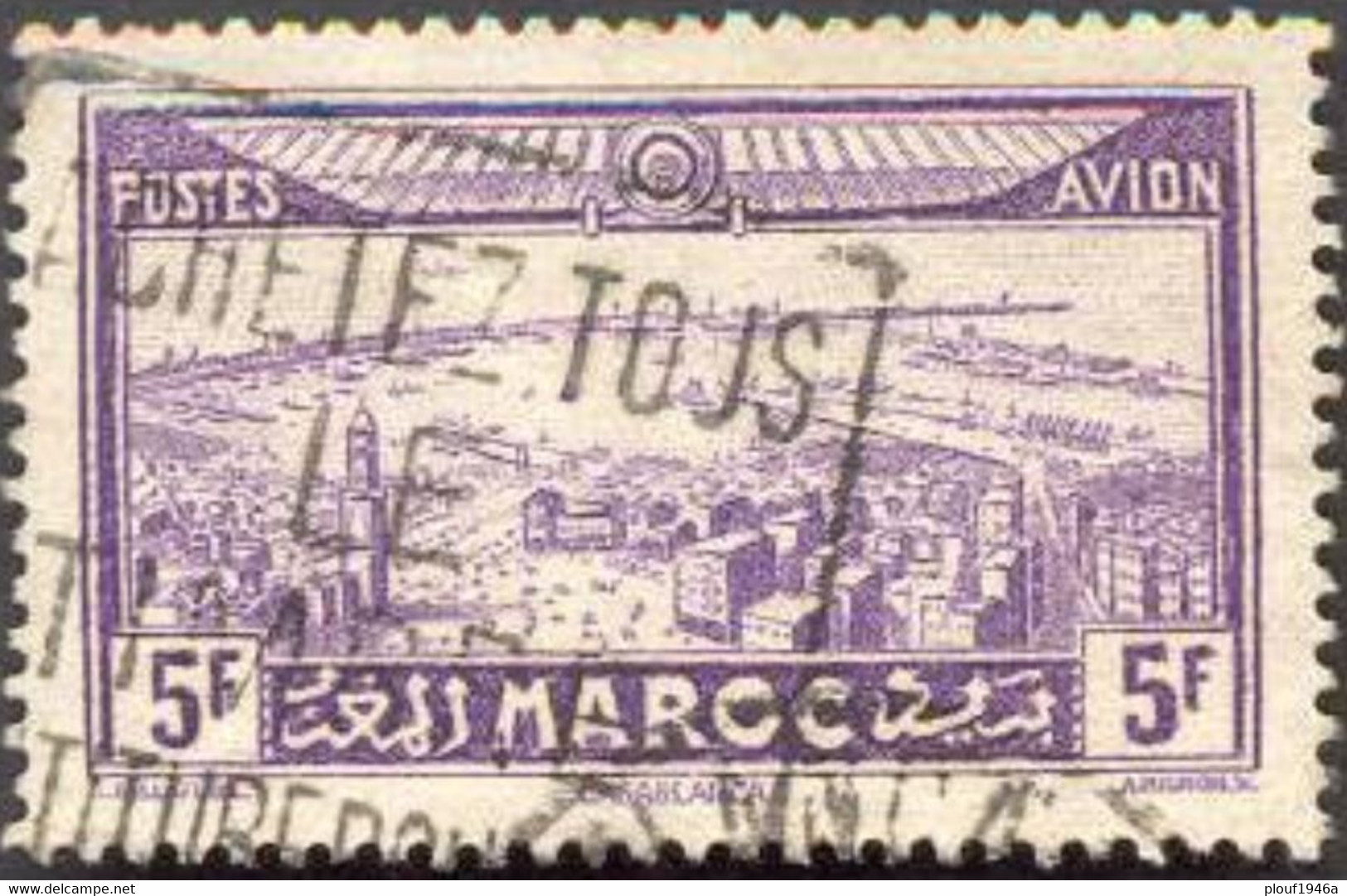 Pays : 315,9 (Maroc : Protectorat Français) Yvert Et Tellier N° :Aé 38 (o) - Airmail