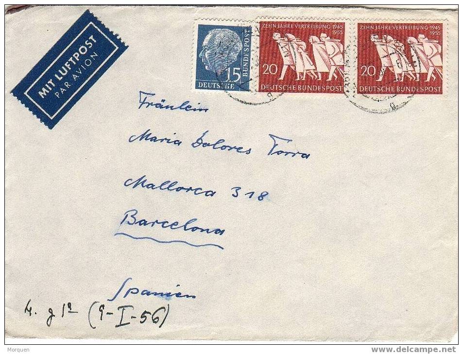 Carta Aerea MUNCHEN 1956 - Briefe U. Dokumente