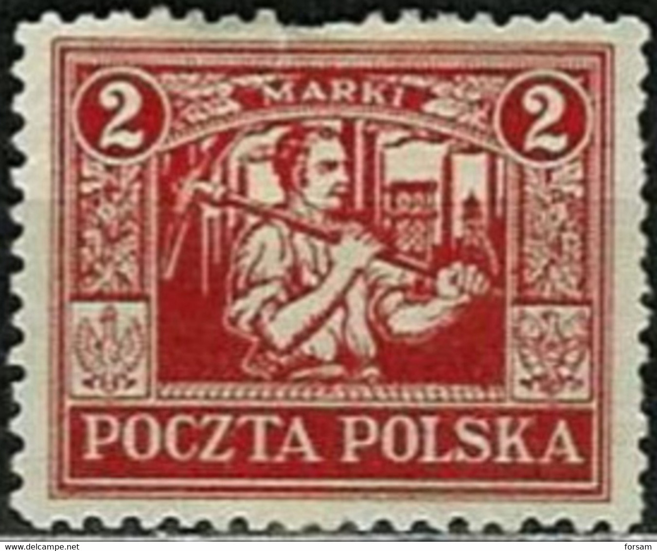 POLAND..1922..Michel # 9...Polen Abstimmungsgebiete..MLH...MiCV - 10 Euro. - Besatzungszeit