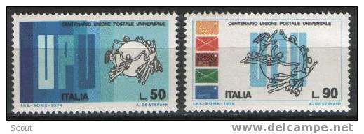 ITALIA - ITALIE - ITALY - 1974 - CENT. DE L'UPU YT 1197/1198 ** - Autres & Non Classés