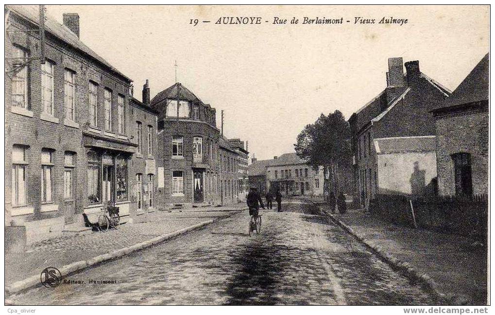 59 AULNOYE Rue De Berlaimont, Vieux Aulnoye, Animée, Ed LS 19, 191? - Aulnoye