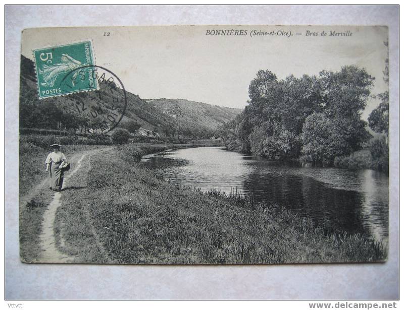 Bonnières : Bras De Merville (1908), Animée. - Bonnieres Sur Seine