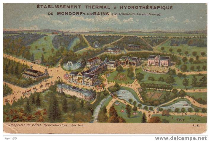 LUXEMBOURG ++ Cpa Couleur ++  Etablissement Thermal Et Hydrothérapique De MONDORF LES BAINS - Bad Mondorf