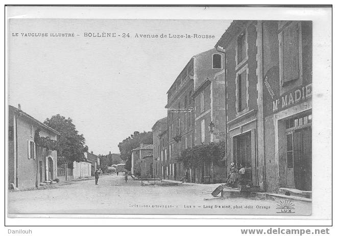 84 // VAUCLUSE / BOLLENE / Av De Luze La Rousse / N° 24 Coll Lux, Ed Lang / - Bollene