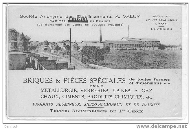 84 // VAUCLUSE / BOLLENE / Vue D´ensemble Des Usines VALUY à Bollène / BRIQUES ET PIECES SPECIALES / - Bollene