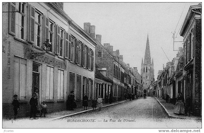 59 - HONDSCHOOTE - La Rue De L'Ouest - Hondshoote