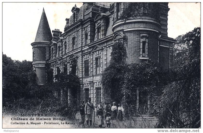 Cpa Montfermeil (93, Seine St Denis) Château De Maison Rouge. Coll Moquet, Le Raincy - Montfermeil