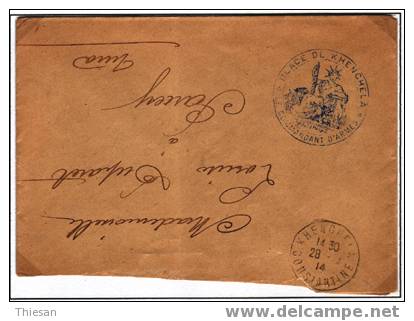 Algerie Algeria Lettre En FM Khenchela / Constantine 28.12.1914 Cover Brief Carta - Covers & Documents