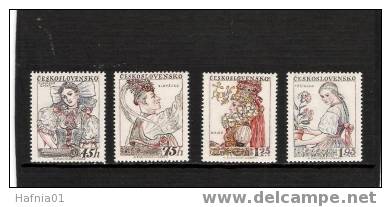 CSSR 1957. Traditional Costumes. Michel 1951-54 MNH. - Unused Stamps