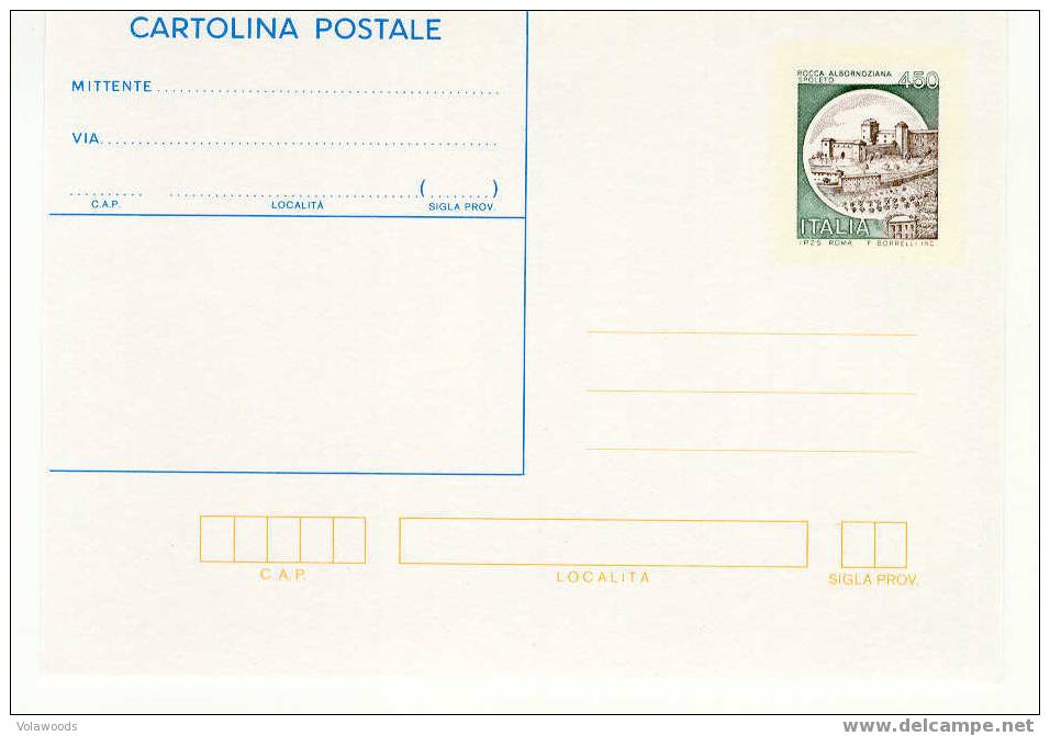 Italia - Castelli D´Italia - Rocca Albornoziana - Entero Postal