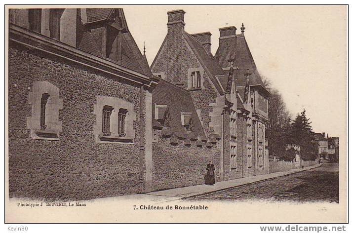 72 Château De Bonnétable Cpa Animée - Bonnetable