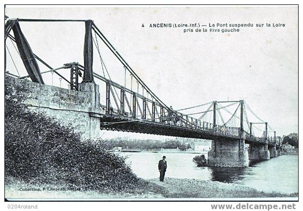 Ancenis - Le Pont Suspendu Sur La Loire Pris De La Rive Gauche - Ancenis