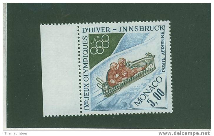 164N0033 Bobsleigh PA 83 Monaco 1964 Neuf ** Jeux Olympiques D Innsbruck - Winter 1964: Innsbruck