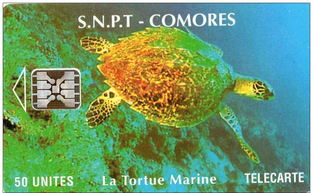 COMORES (1994) -n°8-  60u SC5 La Tortue Marine(C49100919 Orange) Cote 36$ - Comores