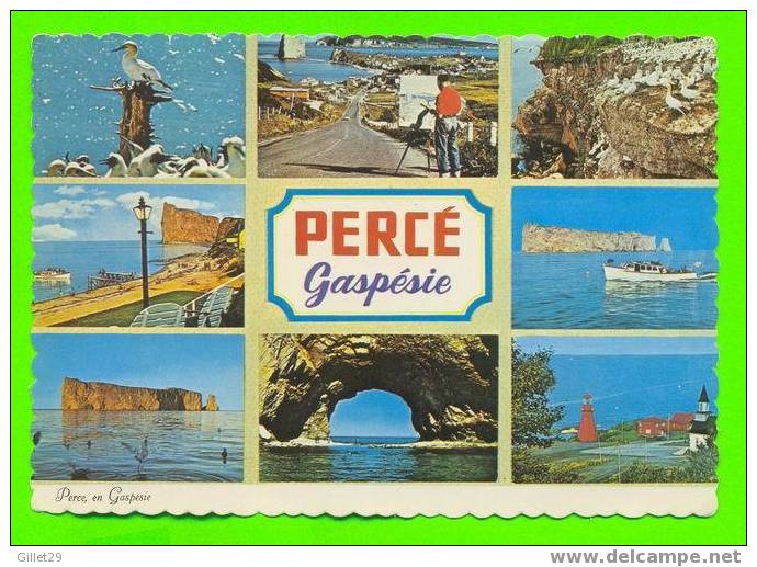PERCÉ,QUÉ. - 8 IMAGES DIFFÉRENTES DE PERCÉ - CARTE A VOYAGÉE EN 1978 - - Percé