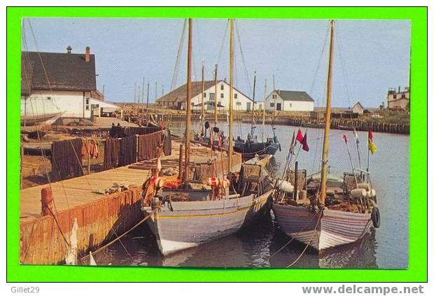 GASPÉ,QUÉ. - L'ANSE AU BEAUFILS - BATEAUX DE PÊCHE - PUB. BY H. V. HENDERSON - - Gaspé