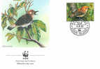OISEAU PIGEON DES FRUITS DE RAROTONGA ENVELOPPE PREMIER JOUR WWF COOK ISLAND 1989 - Parrots