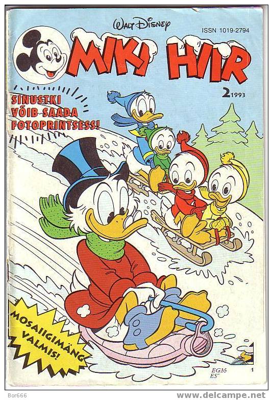 INTERESTING ESTONIA COMICS MAGAZINE - Walt Disney " MICKEY MOUSE " 1993/2 - Comics & Mangas (other Languages)