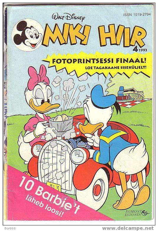 INTERESTING ESTONIA COMICS MAGAZINE - Walt Disney " MICKEY MOUSE " 1993/4 - Comics & Mangas (other Languages)