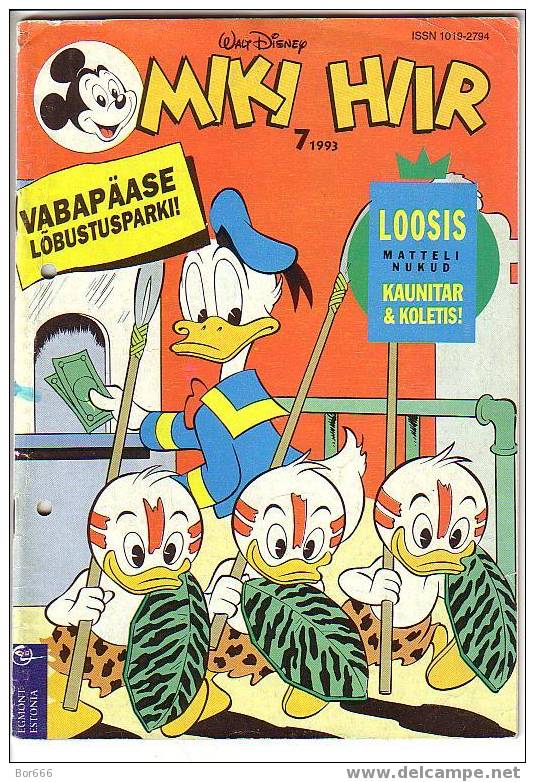 INTERESTING ESTONIA COMICS MAGAZINE - Walt Disney " MICKEY MOUSE " 1993/7 - Comics & Mangas (other Languages)