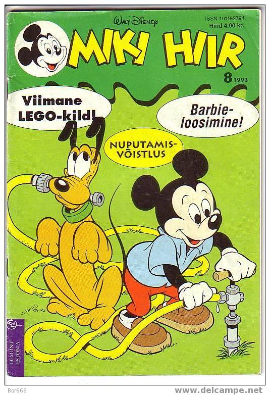 INTERESTING ESTONIA COMICS MAGAZINE - Walt Disney " MICKEY MOUSE " 1993/8 - Comics & Mangas (other Languages)