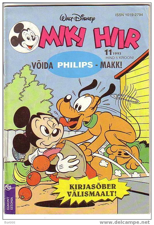 INTERESTING ESTONIA COMICS MAGAZINE - Walt Disney " MICKEY MOUSE " 1993/11 - Comics & Mangas (other Languages)
