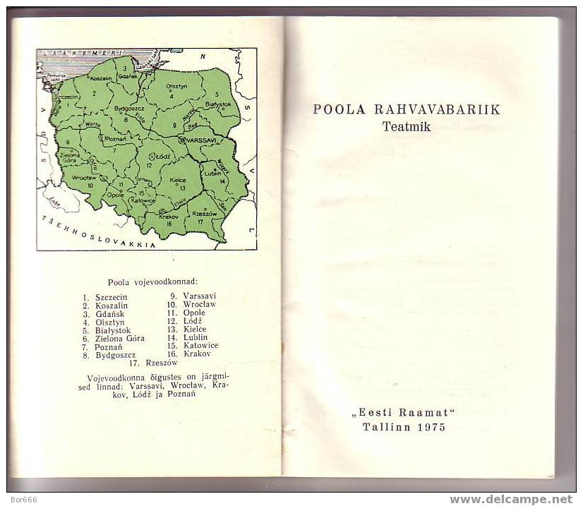 GOOD OLD COUNTRY GUIDEBOOK - POLAND ( Estonian Language - Published 1975 ) - Encyclopaedia