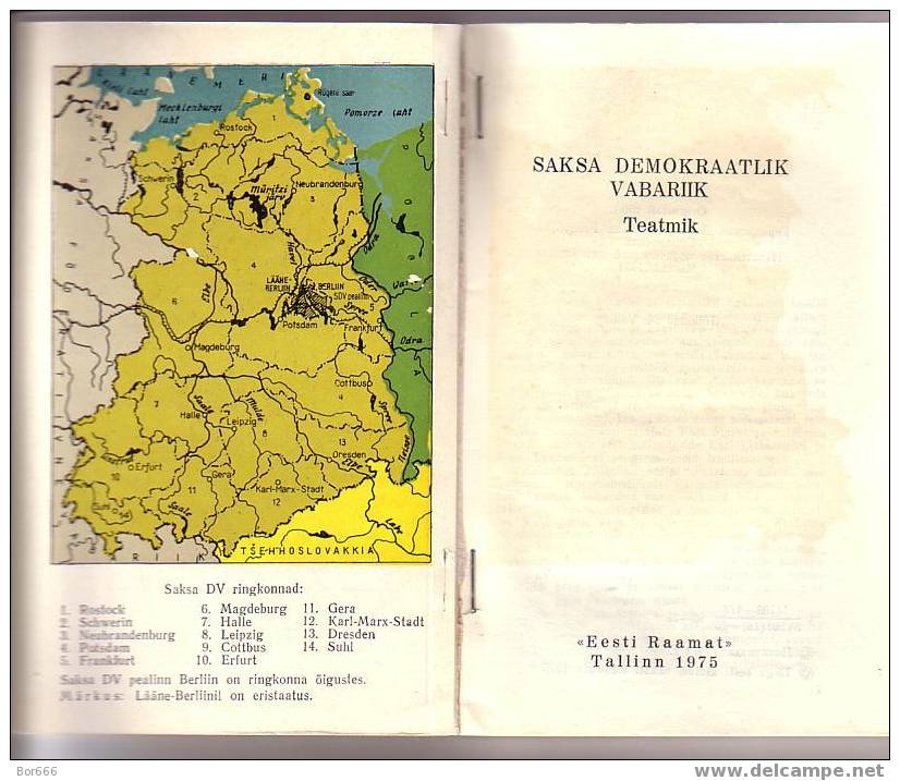 GOOD OLD COUNTRY GUIDEBOOK - GERMANY DR ( Estonian Language - Published 1975 ) - Encyclopedieën