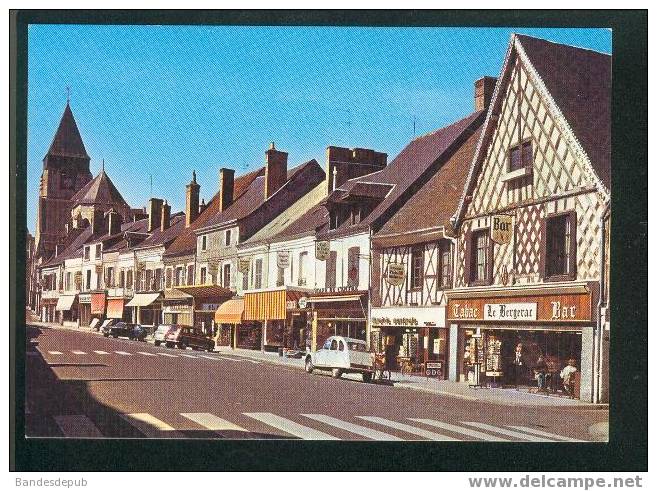 CPSM - Aubigny Sur Nère - Rue Du Prieuré (animée Bar Tabac Citroën 2CV... ) - Aubigny Sur Nere