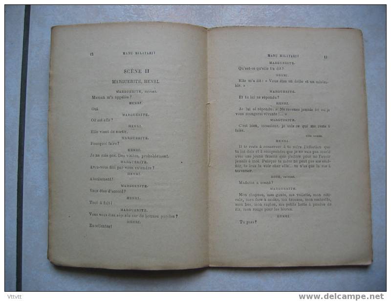 "Manu-militari" De Paul Gavault (1913). Comédie En Un Acte. 40 Pages (13 Cm Sur 19). P.-V. Stock Et Cie, Editeurs. - French Authors