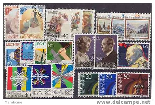 Liechtenstein 1983 Année  Compl.757 / 77 Oblitéré. 21 Valeurs - Used Stamps
