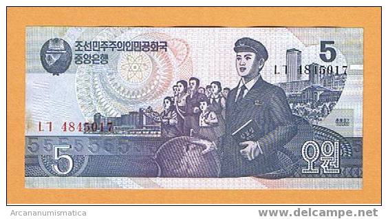 Corea Del Norte 5 Won 1992-98 Km40 Sc    DL-4064 - Korea (Nord-)