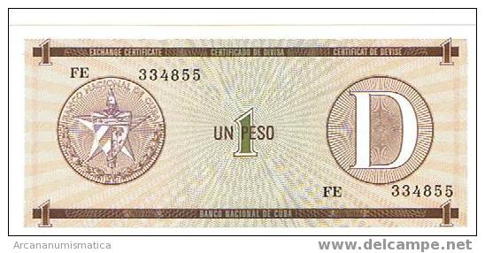 CUBA,1 PESO SERIES D(PRIMERA SALIDA)  KMFX27 SC/PLANCHA/UNC  DL-3822 - Kuba