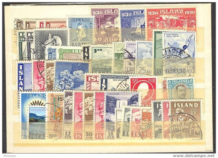 ICELAND, GROUP WITH SOME BETTER STAMPS, LH/U */o - Collections, Lots & Séries