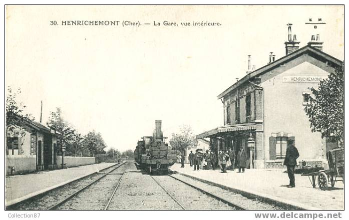 18 - CHER - HENRICHEMONT - GARE - LOCOMOTIVE - TRAIN - CHEMIN De FER - TRAMWAY - LIGNE De L´INDRE (36) - Henrichemont