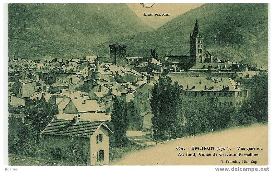 05 - EMBRUN - Vue Générale - Au Fond, Vallée De Crévoux-Parpaillon - Embrun