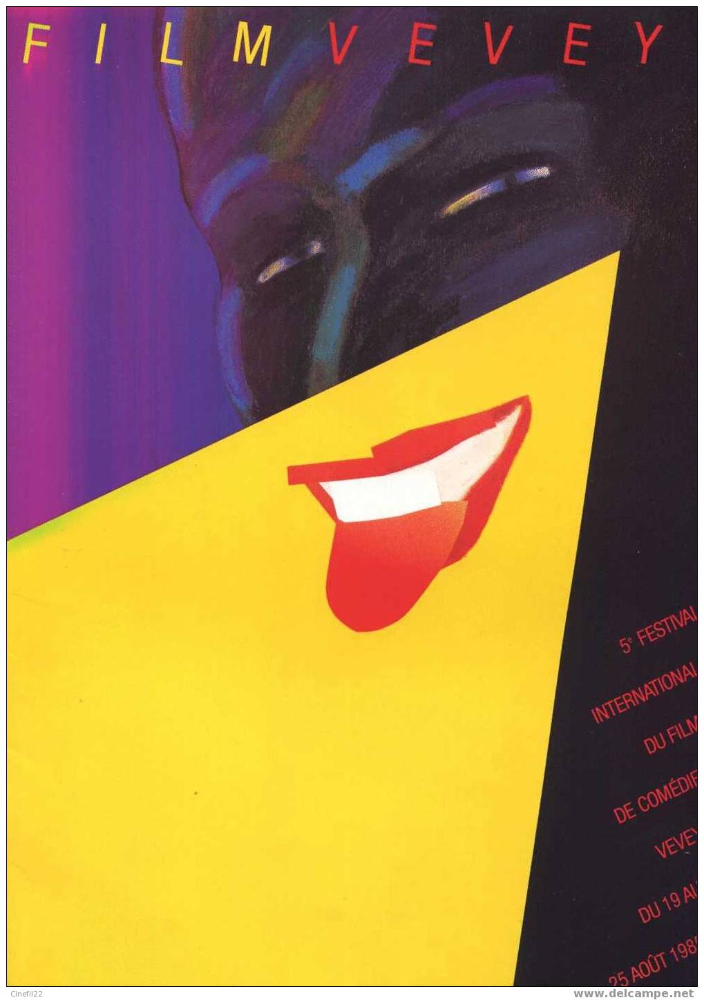 SUISSE, 5ème Festival International Du Film De Comédie De VEVEY, 1985 - Publicité Cinématographique