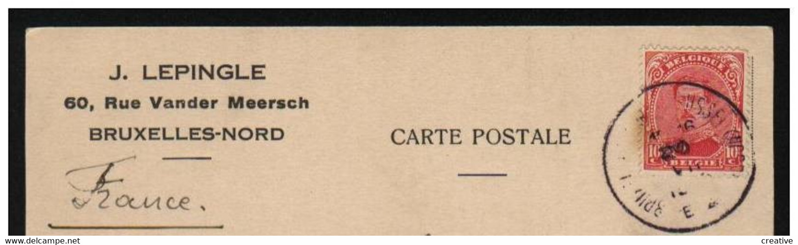 CARTE POSTALE -POSTKAART 1919 BRUXELLES - NORD - Brieven En Documenten