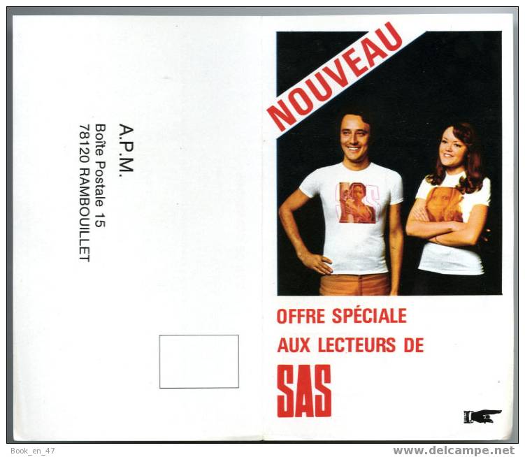 {29657} Gérard De Villiers , Pub Tee Shirt SAS     TBE    " En Baisse " - SAS