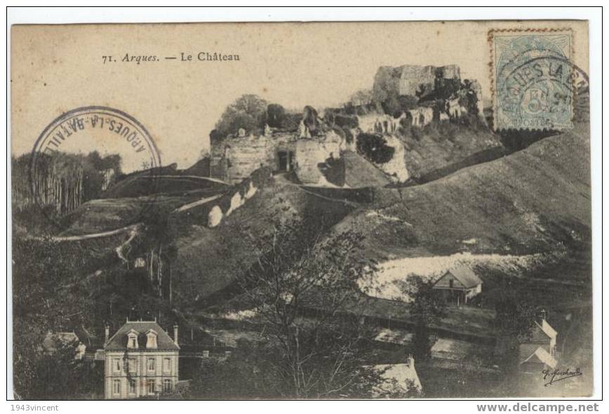 C 446 - ARQUES - Le CHATEAU - Belle CPA écrite - Rare - Animée - - Le Perreux Sur Marne