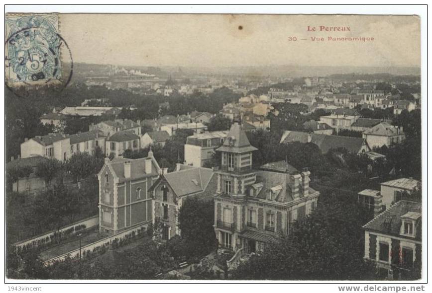 C 449 - LE PERREUX - Vue Panoramique - Belle CPA De 1906 écrite - - Le Perreux Sur Marne