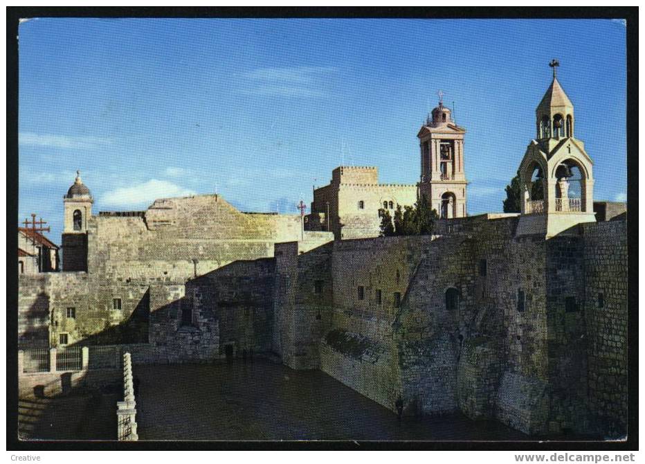 Nativity Church Bethlehem Jordan  + Stamp 1964 - Palästina