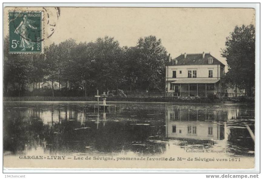 C 498 - GARGAN LIVRY - Lac De Sévigné, Promenade Favorite De Mme De Sévigné Vers 1671 - - Livry Gargan